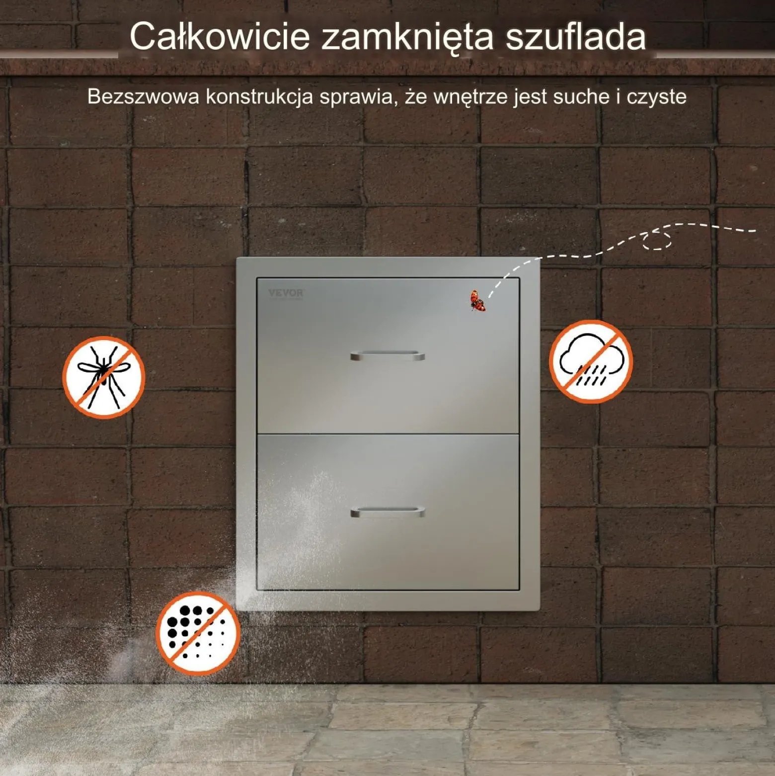 Podwójne Szuflady Kuchenne do Zabudowy – do Kuchni Zewnętrznych i Grilla