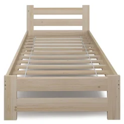 Pojedyncze łóżko drewniane z materacem 80x200 - Veero
