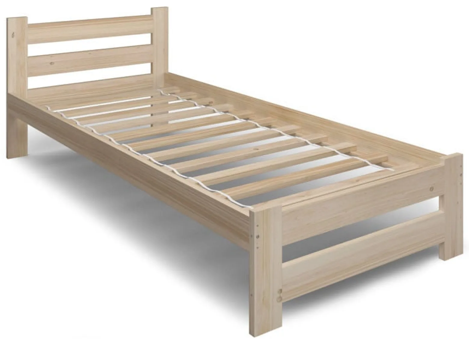Pojedyncze łóżko drewniane z materacem 80x200 - Veero