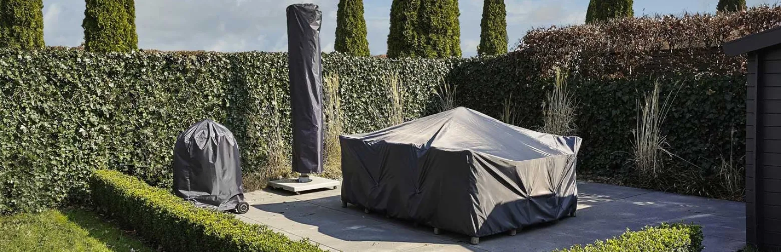 Pokrowiec ogrodowy na stolik 9144 Ø65x45 AeroCover szary Homms