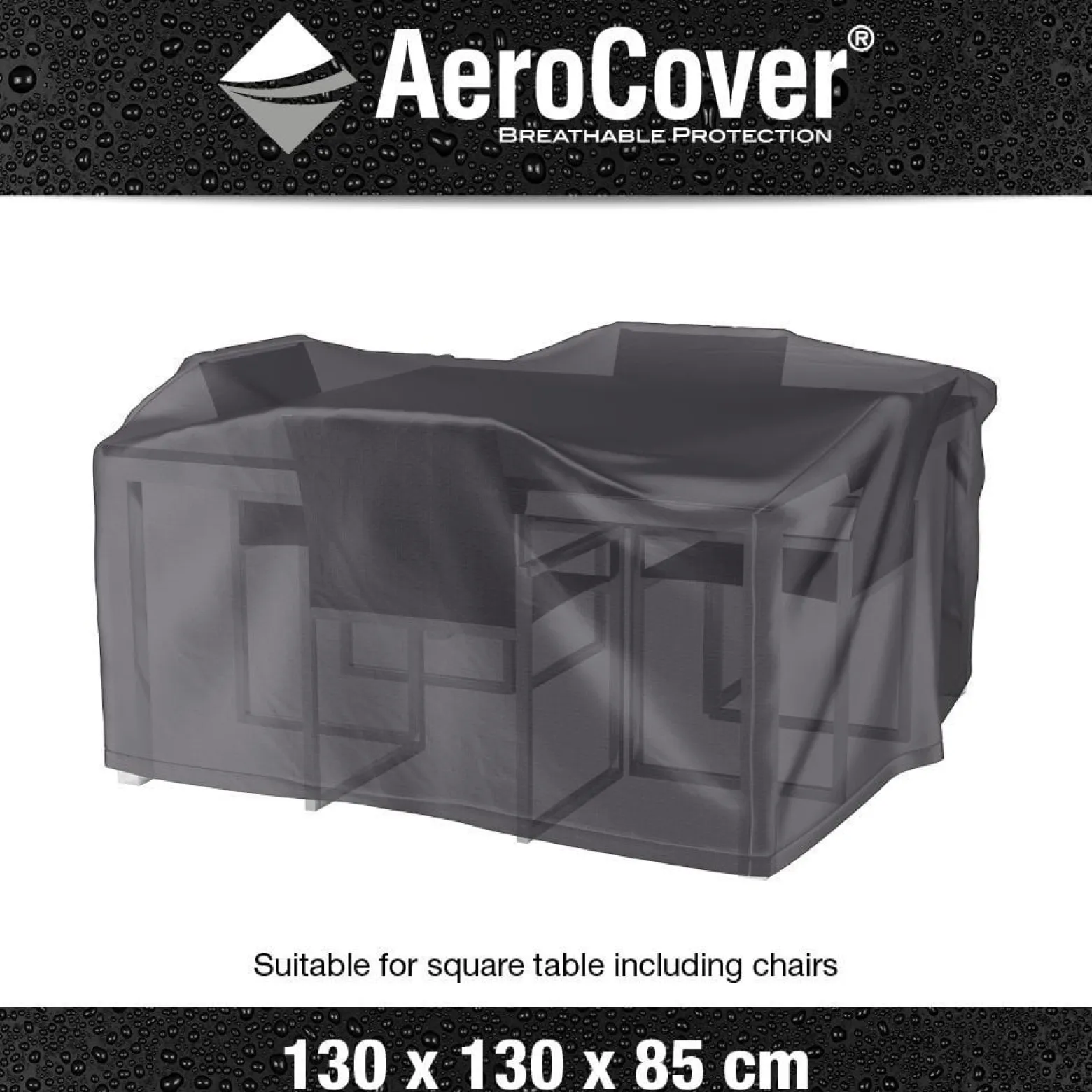 Pokrowiec kwadratowy na meble 7913 130x130x85 AeroCover szary