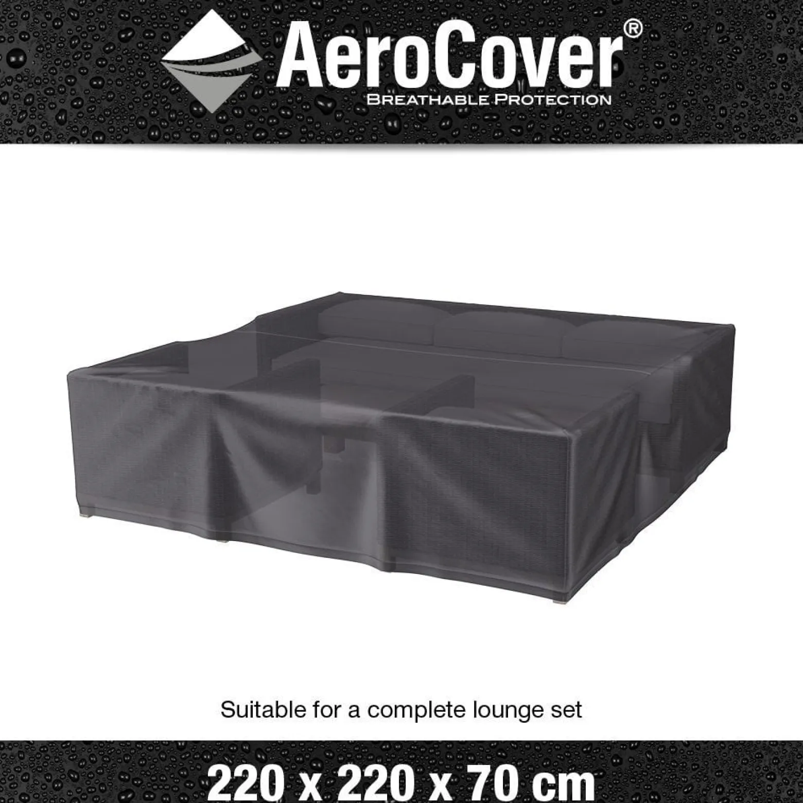 Pokrowiec na meble ogrodowe 7995 220x220x70 AeroCover szary