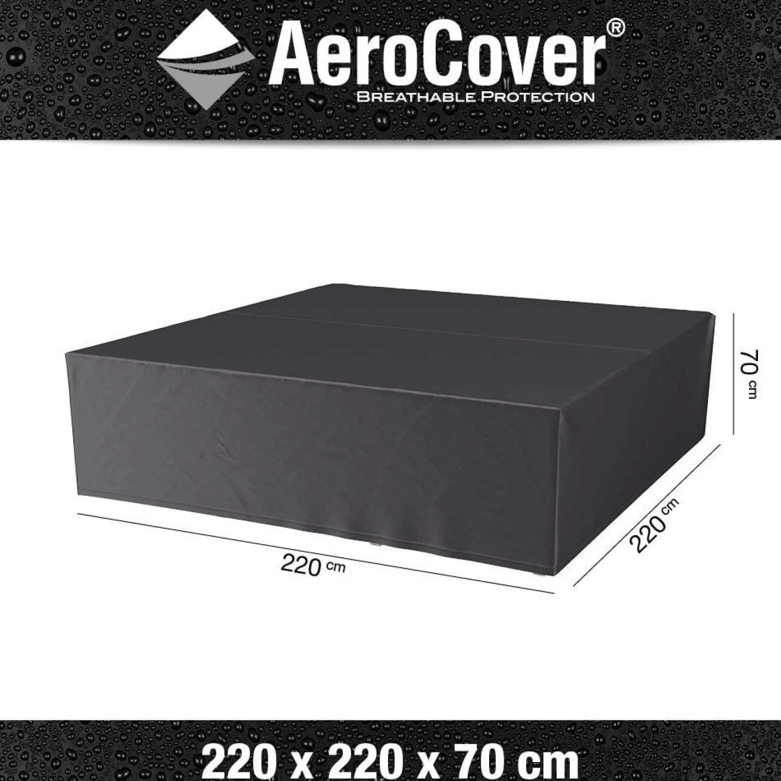 Pokrowiec na meble ogrodowe 7995 220x220x70 AeroCover szary