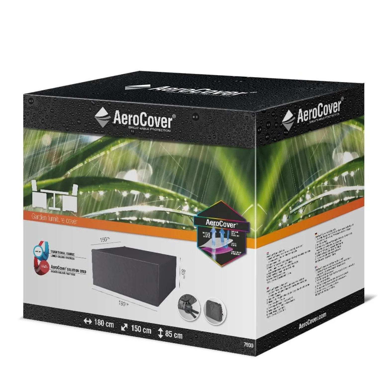 Pokrowiec na meble ogrodowe 7930 150x180x85 AeroCover szary