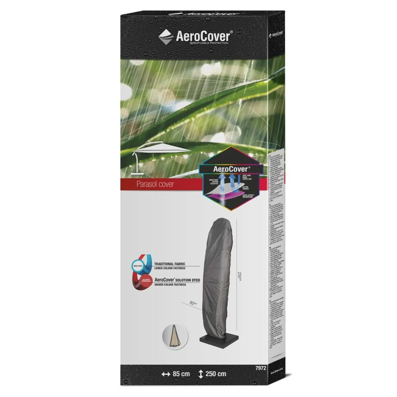 Pokrowiec na parasol ogrodowy 7972 Ø85x250 AeroCover antracytowy