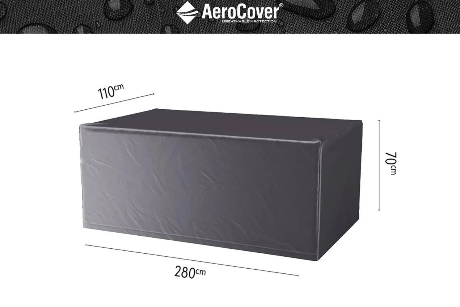 Pokrowiec na stół ogrodowy7954 280x110x70 AeroCover antracytowy Homms