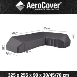Pokrowiec na zestaw ogrodowy narożn 7883 325x255x90x30-45-70 prawyAeroCover