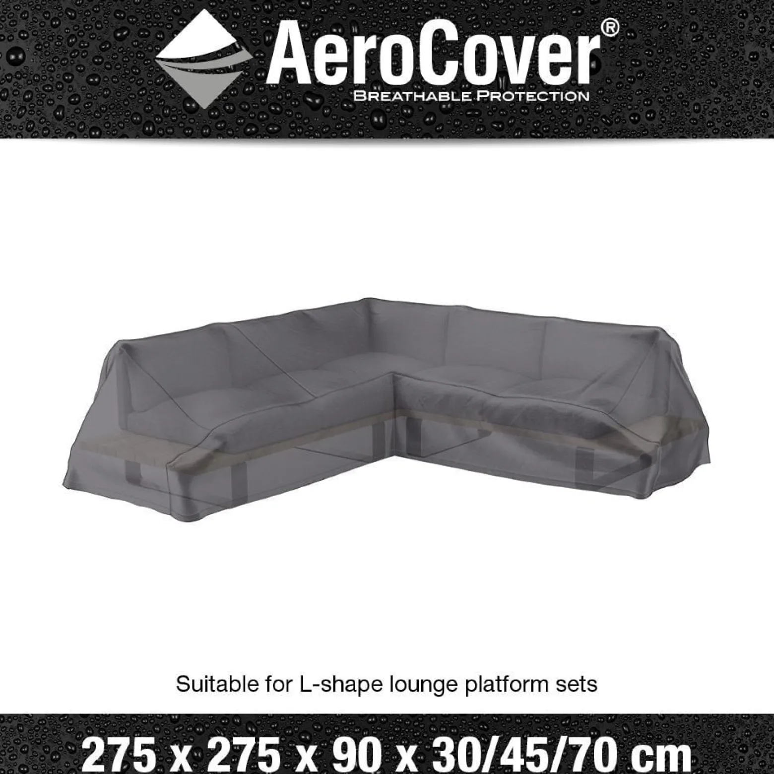 Pokrowiec na zestaw ogrodowy narożny 7881 275x275x90x30-45-70 AeroCover