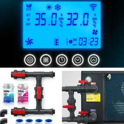 Pompa ciepła do basenu Humberg inwerterowa podgrzewacz wody 10 kW + Bypass