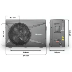 Pompa ciepła do basenu Humberg inwerterowa podgrzewacz wody 10 kW + Bypass