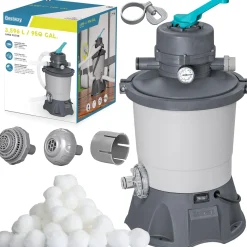 Pompa piaskowa do basenu filtr Bestway 3596 l/h + kulki filtracyjne