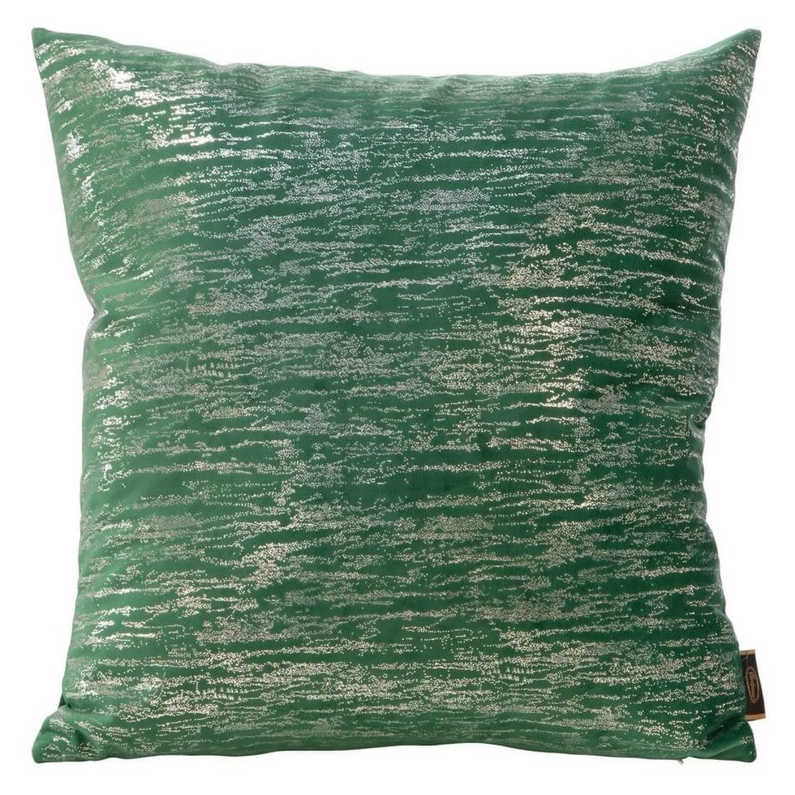 Poszewka 45x45 8 B zielona ciemna srebrna welurowa