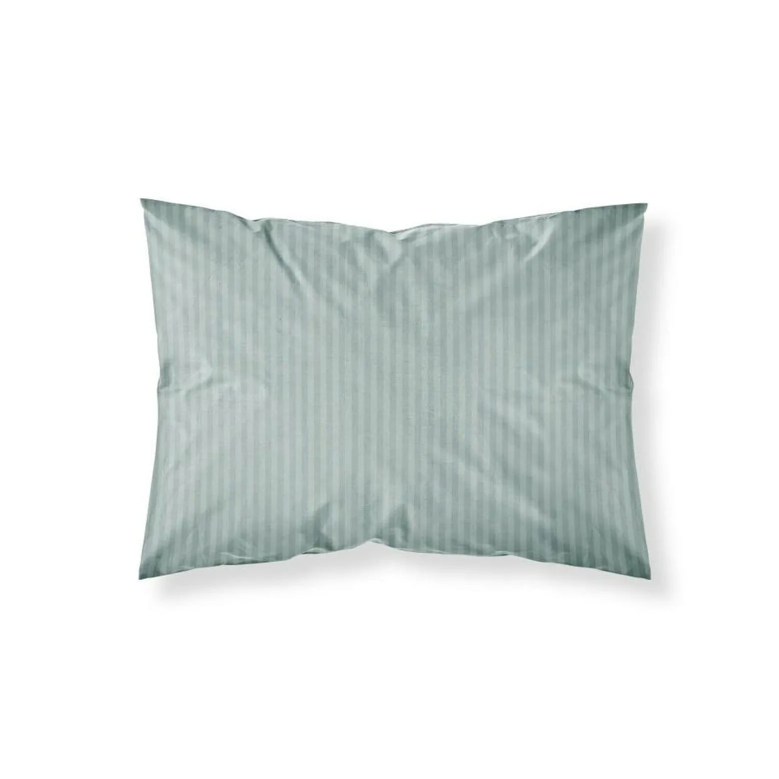 Poszewka adamaszkowa 50x60 miętowa jednobarwna paski 1 cm Pure