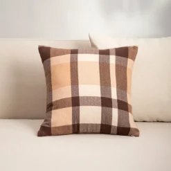 Poszewka MELROSE puszysta w kratę 45x45 cm HOMLA