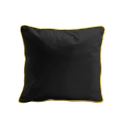 Poszewka satynowa 40x40 czarna z lamówką Mako Satin 62