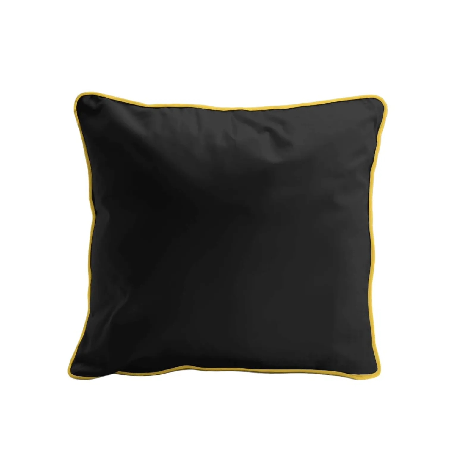 Poszewka satynowa 40x40 czarna z lamówką Mako Satin 62