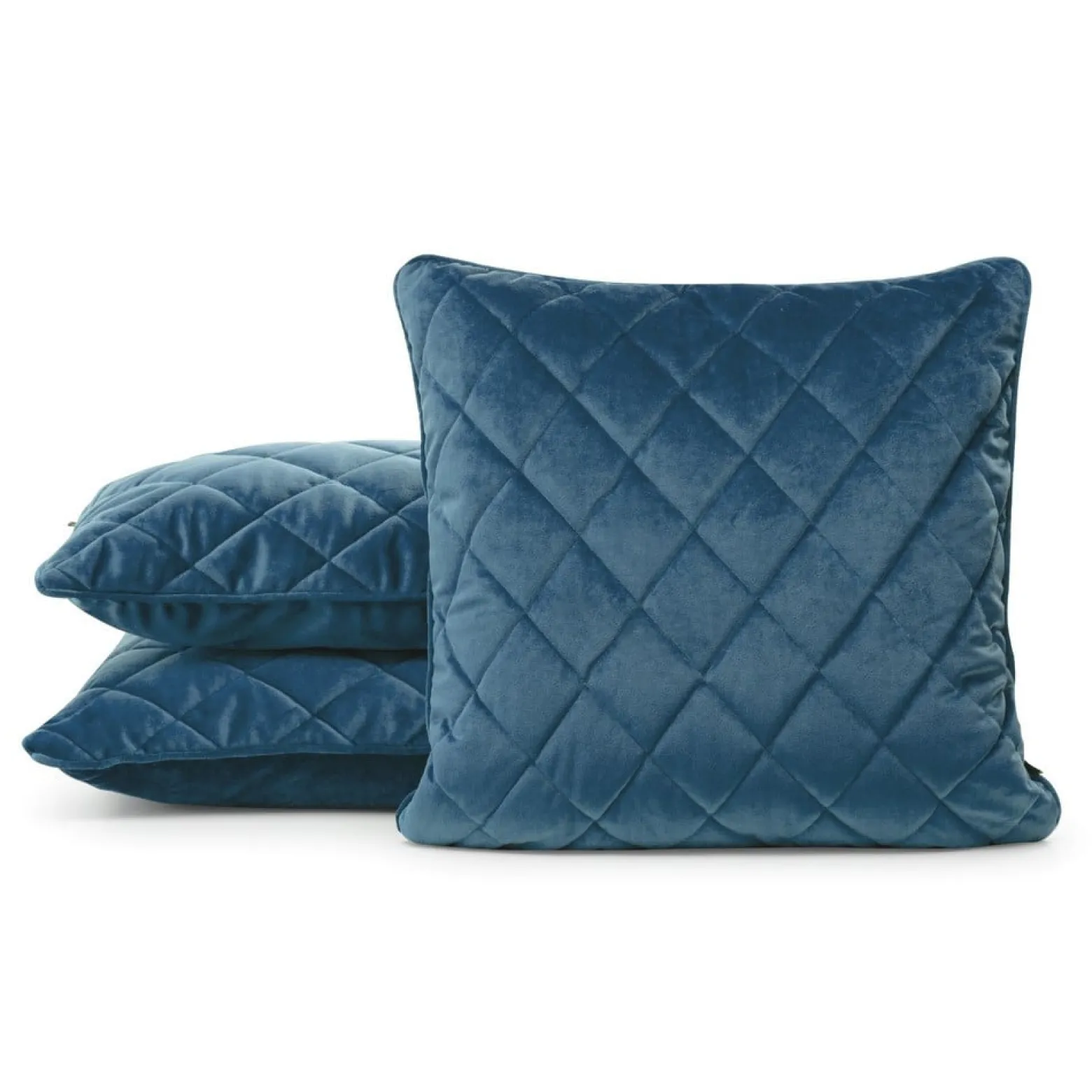 Poszewka 45x45 Velvet 27 H granatowa welurowa geometryczna