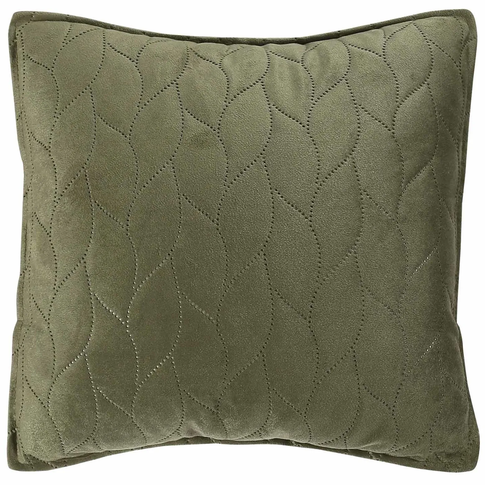 Poszewka 40x40 Verde zielona welurowa liście dwustronna