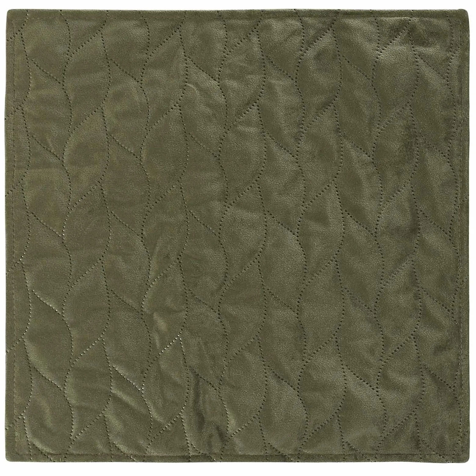 Poszewka 40x40 Verde zielona welurowa liście dwustronna