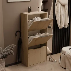 Praktyczna szafka na buty NILO 3S do przedpokoju Dąb artisan