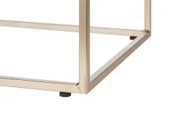 Prostokątny włochaty taboret puf biały