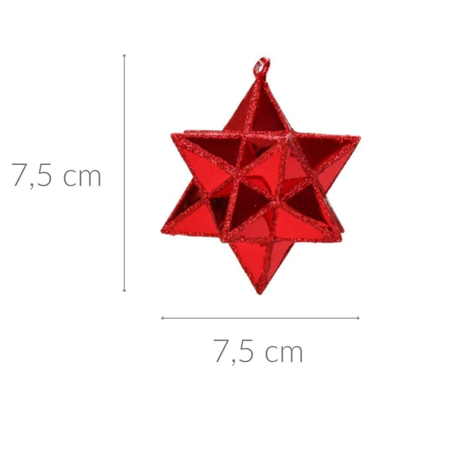 Przestrzenne gwiazdki z tworzywa sztucznego, 4 szt., Ø 7,5cm