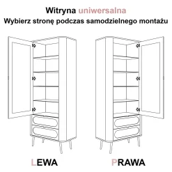 Przeszklona witryna SHADOW II z półkami