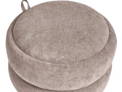 Puf ze schowkiem HAWLEY Szenil Beżowoszary 40 cm
