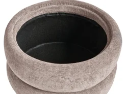 Puf ze schowkiem HAWLEY Szenil Beżowoszary 40 cm