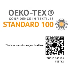 Pufa LOBOX plecionka 40x40 cm okrągła w kratę do salonu czerwona