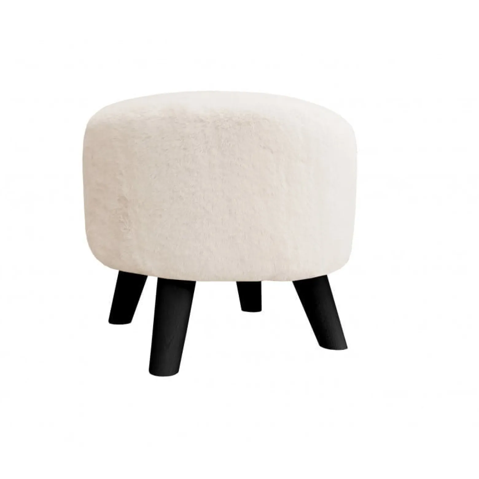 Pufa POLA BUNNY 02 kremowa/czarna