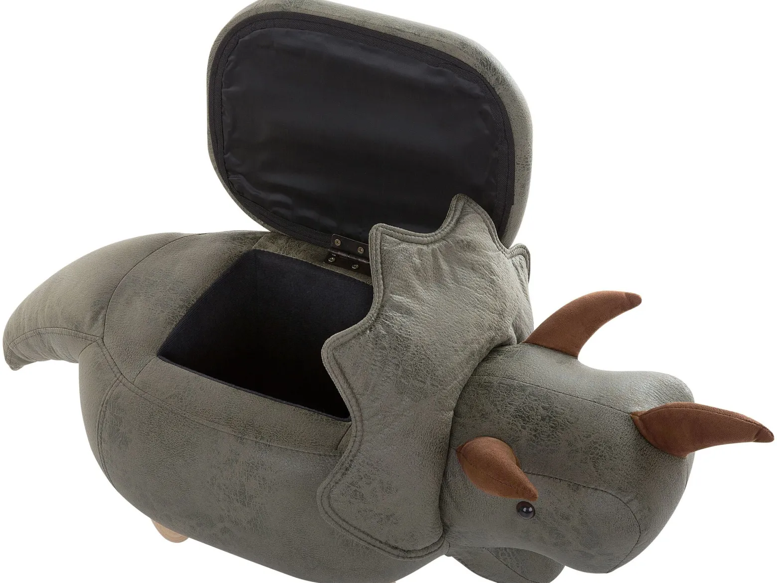 Pufa zwierzak ze schowkiem zielona TRICERATOPS