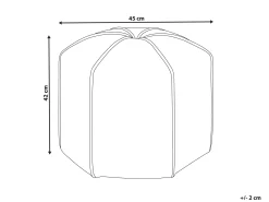Puf podnóżek minimalistyczny welurowy jasnobeżowy