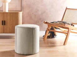 Puf SEDONA Len syntetyczny Beżowy 40 cm