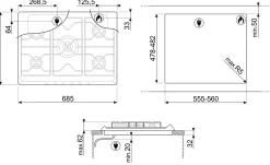 Płyta Smeg SR775AO