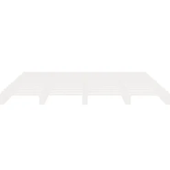 Rama łóżka bez materaca biała 160x200 cm lite drewno sosnowe