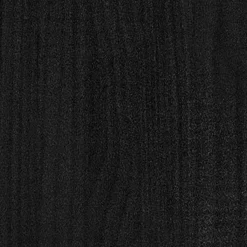Rama łóżka czarna lite drewno 150x200 cm