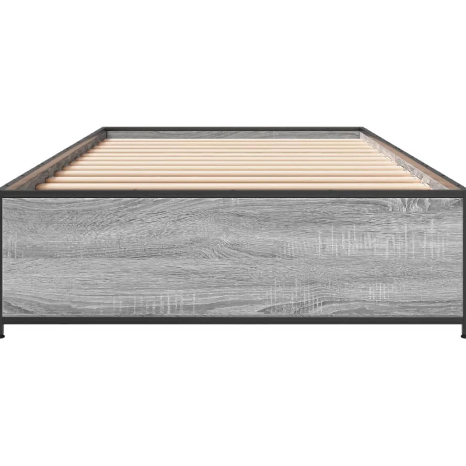 Rama łóżka szary dąb sonoma 100x200 materiał drewnopochodny