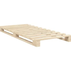 Rama łóżka z wezgłowiem 90x200 cm lite drewno sosnowe