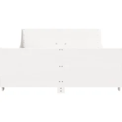 Rama łóżka bez materaca biała 140x190 cm lite drewno sosnowe