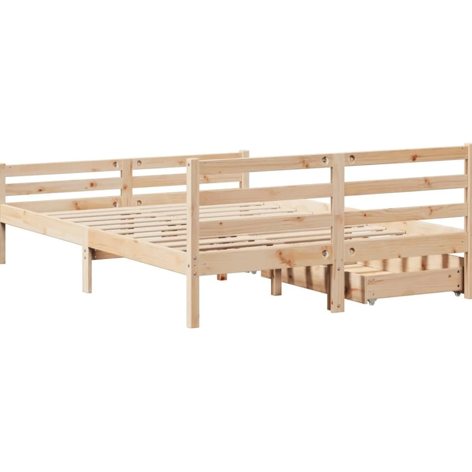 Rama łóżka bez materaca 140x190 cm lite drewno sosnowe