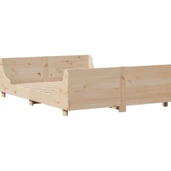Rama łóżka bez materaca 120x190 cm lite drewno sosnowe