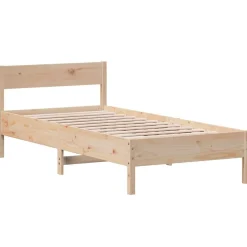 Rama łóżka bez materaca 75x190 cm lite drewno sosnowe