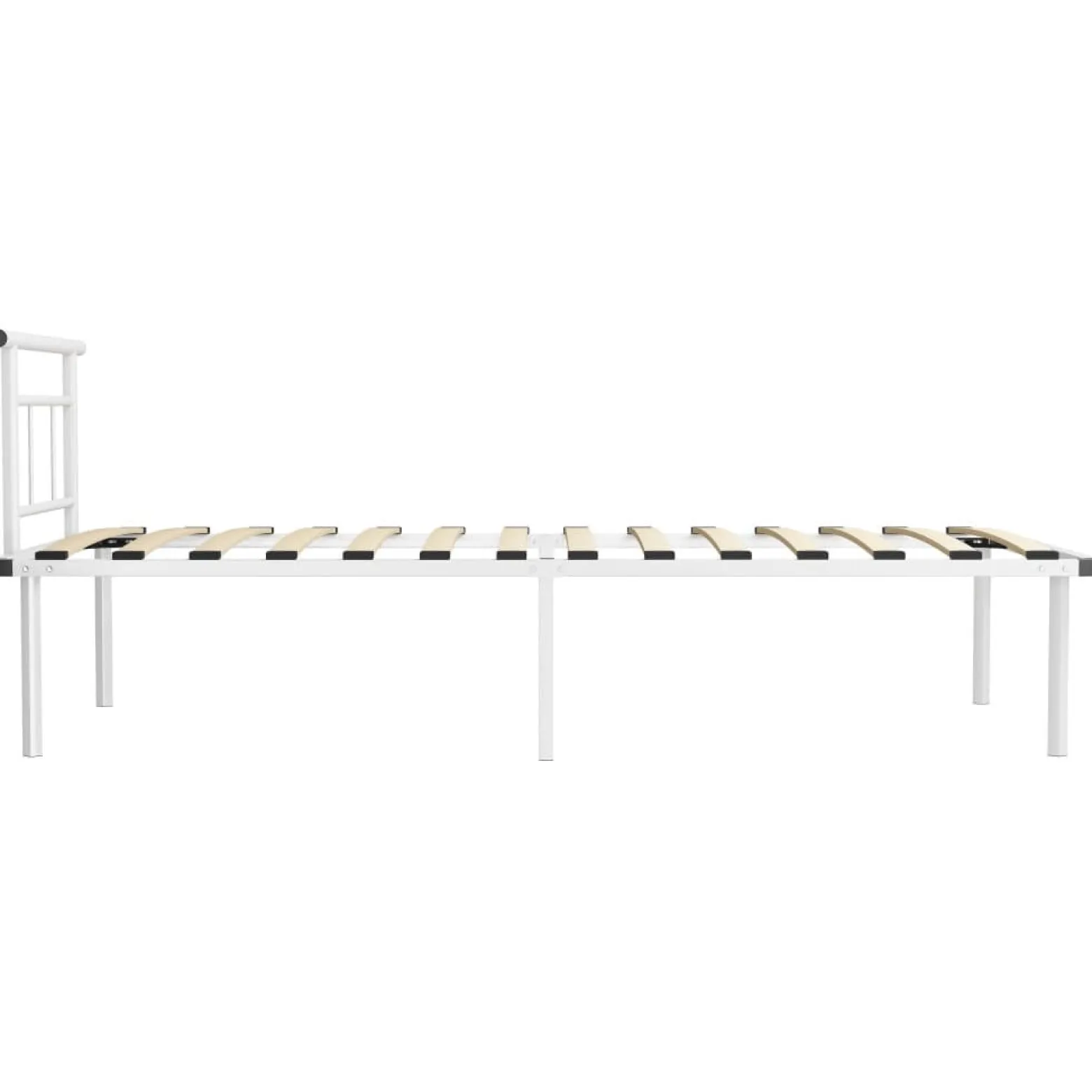 Rama łóżka biała metalowa 100 x 200 cm