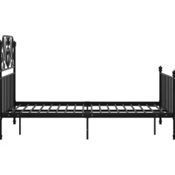 Rama łóżka Czarny 120 x 200 cm Metal vidaXL