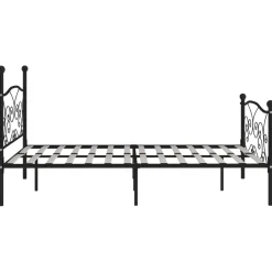 Rama łóżka Czarny 180 x 200 cm Metal vidaXL