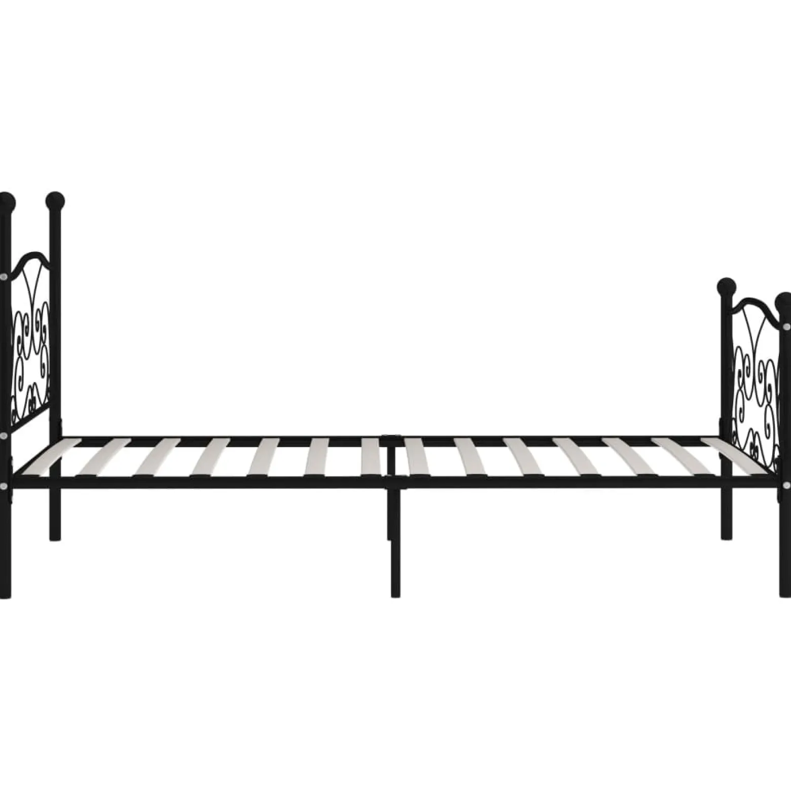 Rama łóżka Czarny 90 x 200 cm Metal vidaXL