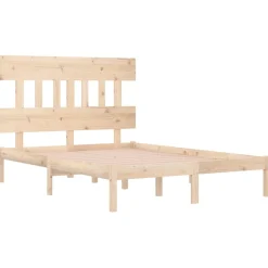 Rama łóżka lite drewno 120x190 cm podwójna