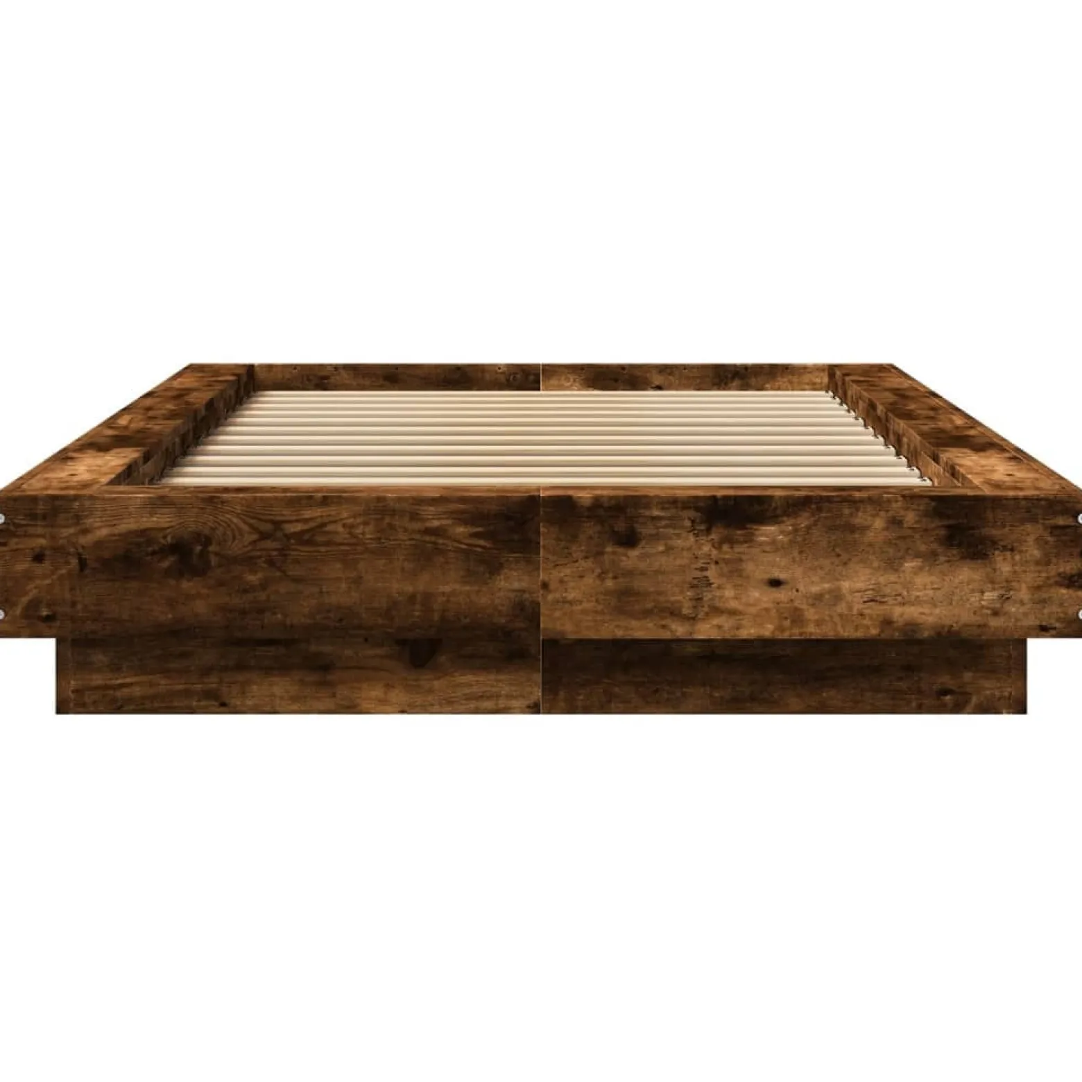 Rama łóżka przydymiony dąb 75x190 cm materiał drewnopochodny