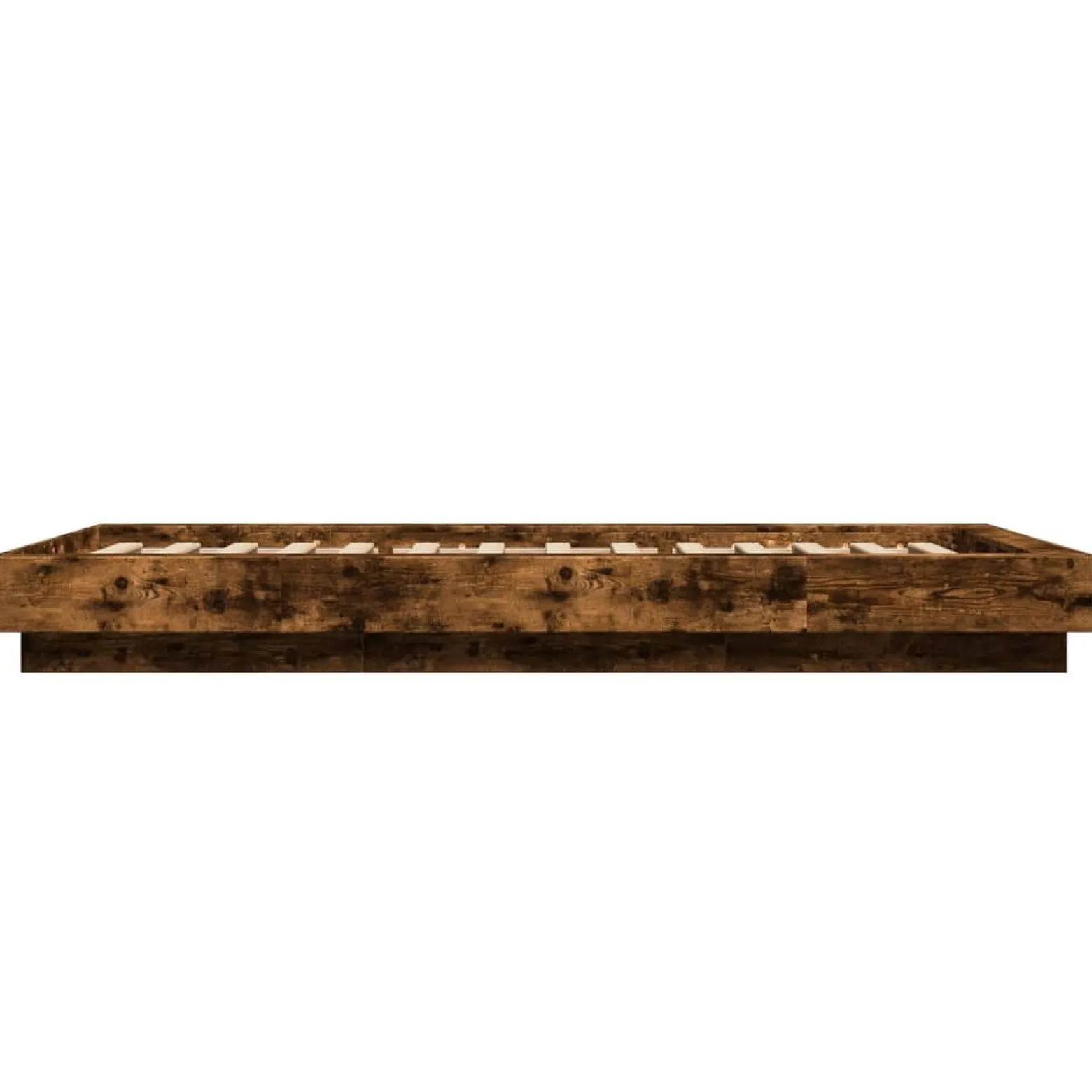 Rama łóżka przydymiony dąb 75x190 cm materiał drewnopochodny